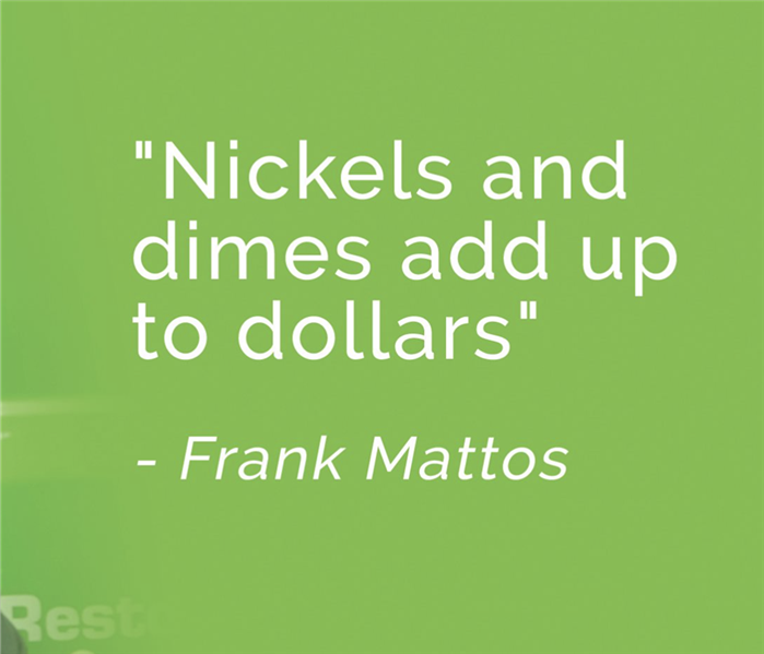 a graphic that says "Nickels and dimes add up to dollars."